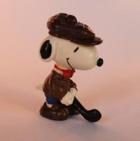 SCH126 Snoopy - Snoopy als Golfer mit brauner Mütze
