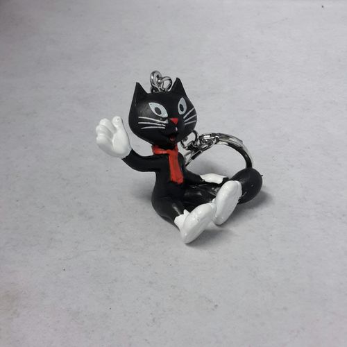 SCH202 - Werbefigur Katjes - Katze sitzend / Schlüsselanhänger